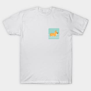 Cruisin' Corgi Pixel Art T-Shirt